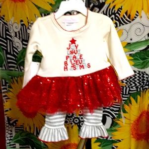 2pc Christmas Matching Set size 3-6M